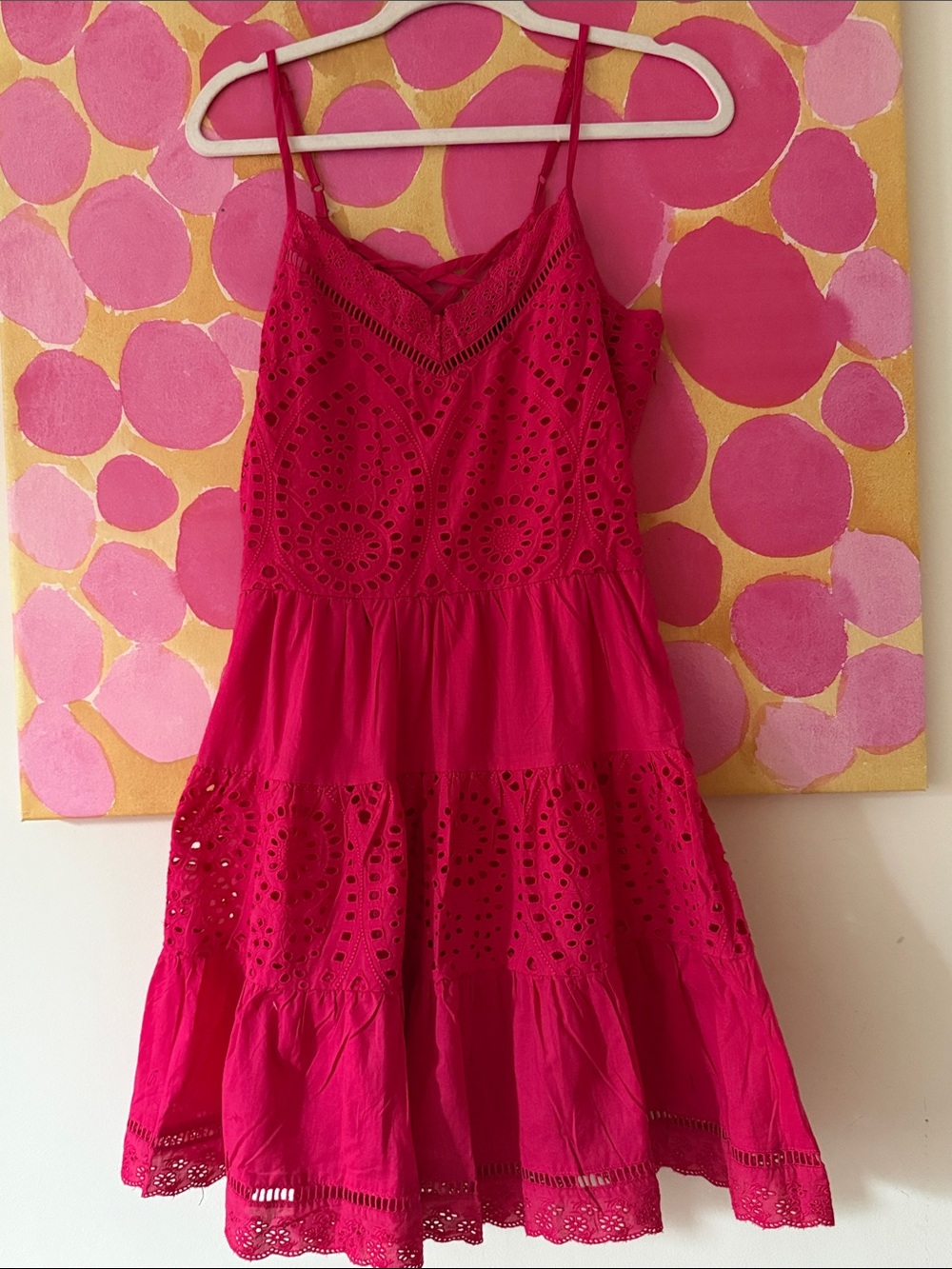 π NWT Jackpot Eyelet cotton strappy dress gipsy pink - Picture 2 of 10